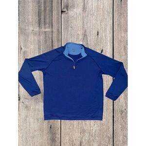 Peter Millar Sweater Men’s Size XL Pullover Quarter Zip Sweatshirt Seaside Blue